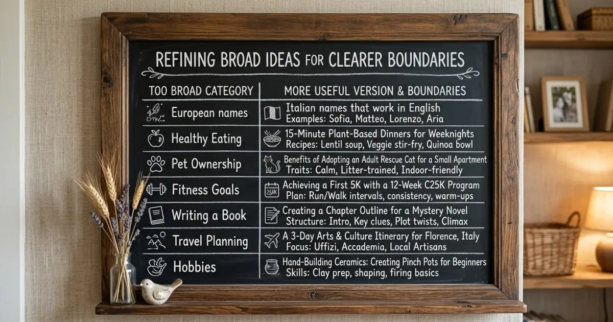 An infographic table showing how to set clear boundaries for origin-based name searches