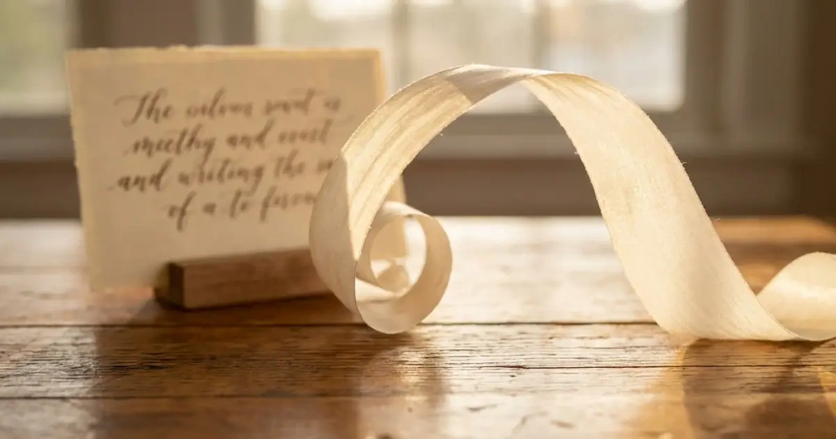 A flowing silk ribbon symbolizing smooth first-middle-surname flow and rhythm.