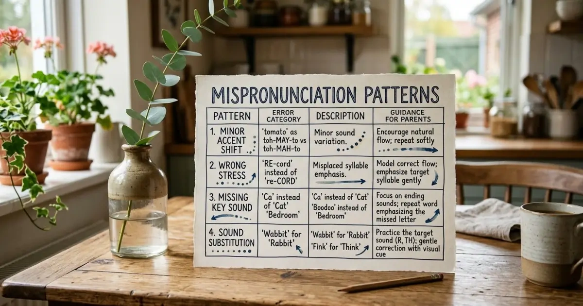 A hand-ruled chart infographic explaining common Irish name mispronunciation patterns.