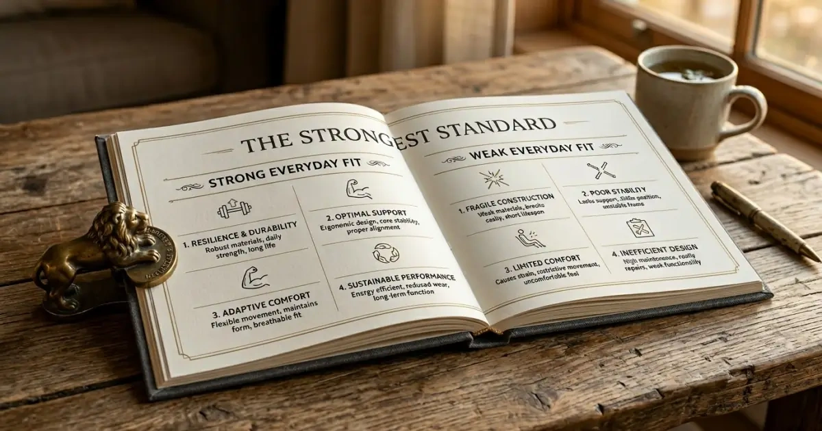 A scrapbook infographic outlining the standard for a strong everyday Irish name fit.