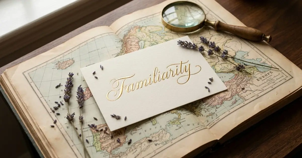 An open vintage atlas and gold calligraphy representing how popular baby names measure broad usage