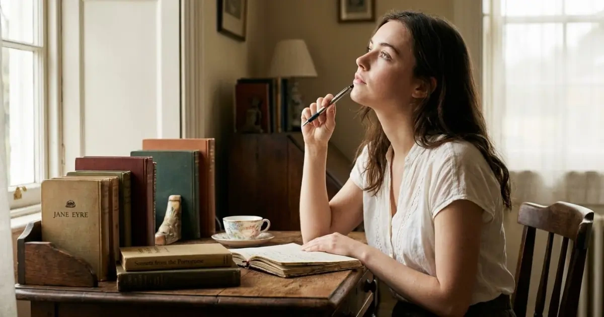 A thoughtful woman reflecting, representing the influence of name popularity on first impressions.