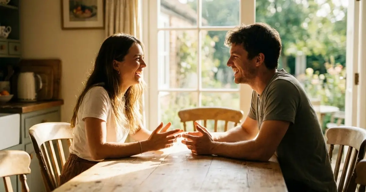 A young couple testing name pronunciations to avoid sound collisions
