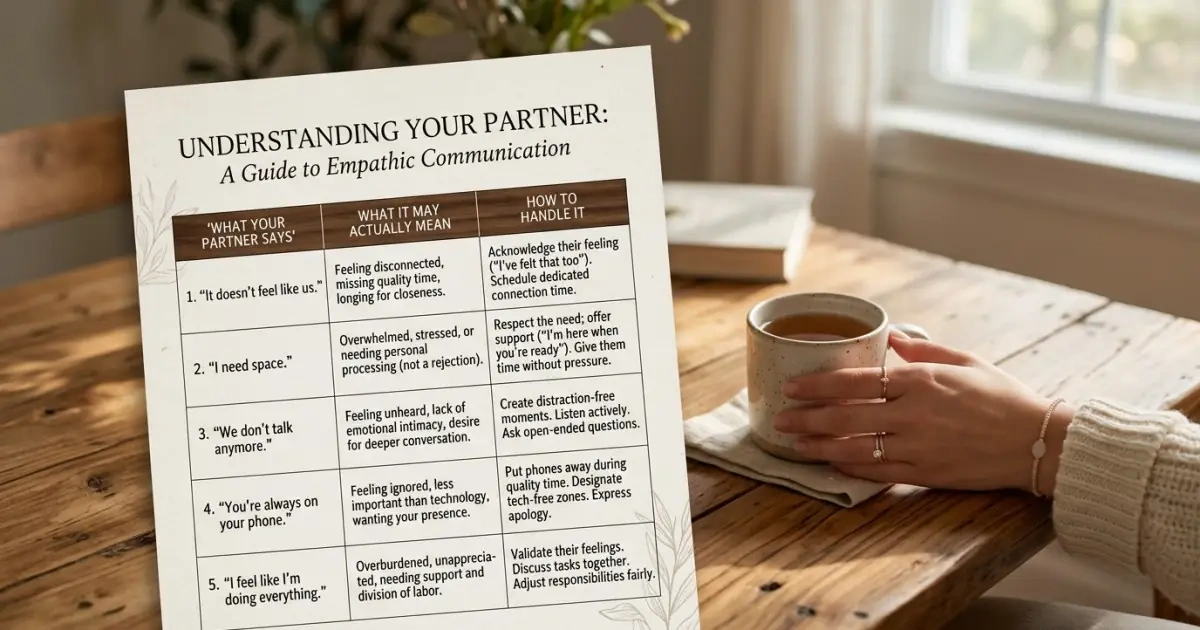 An editorial style typographic infographic table helping couples translate and understand name rejections