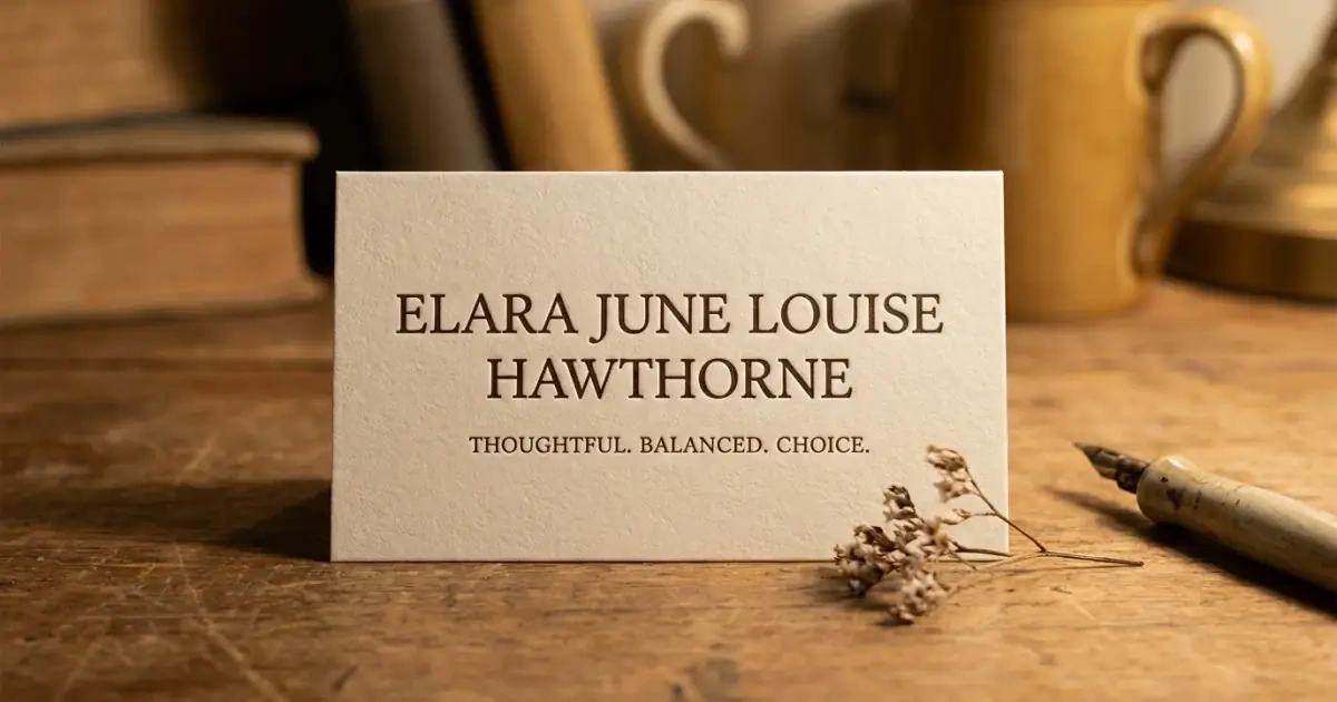 The balance of using two middle names with a clear purpose.