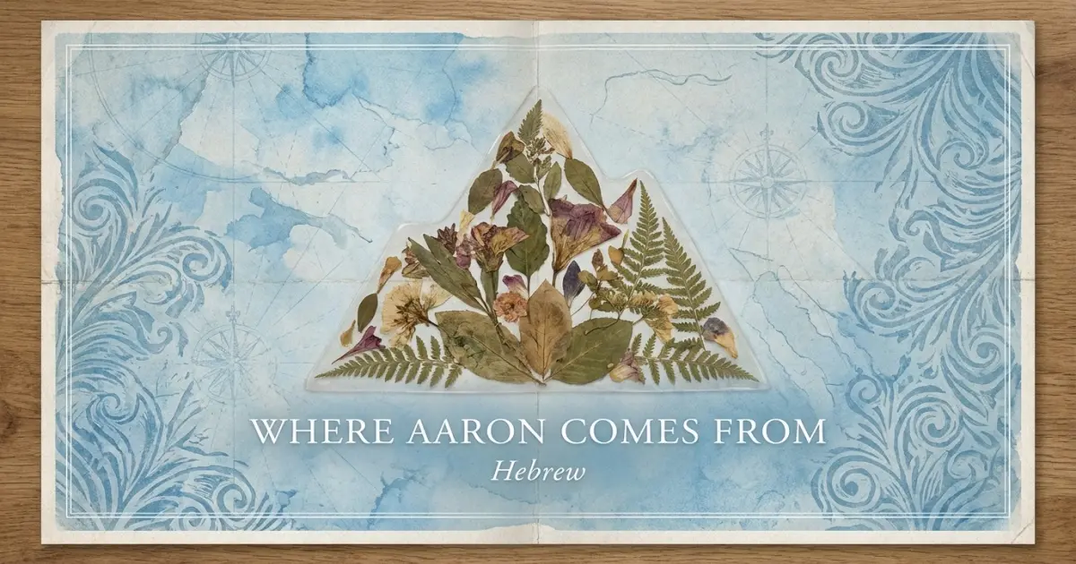 The name Aaron comes from: Hebrew