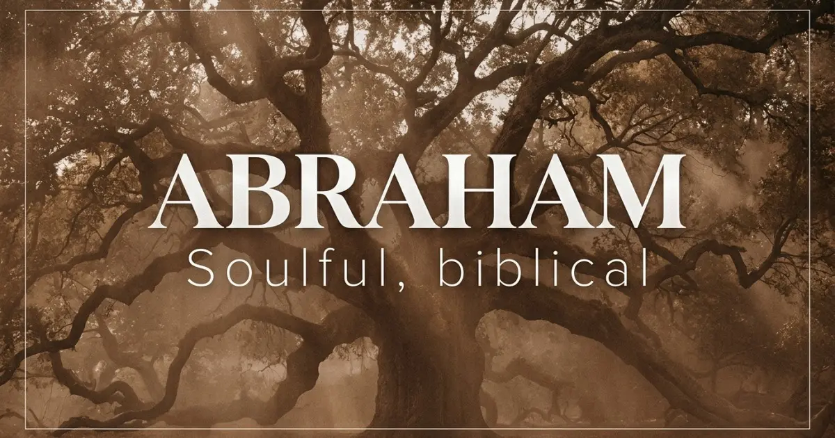 Abraham name vibe: Soulful, biblical