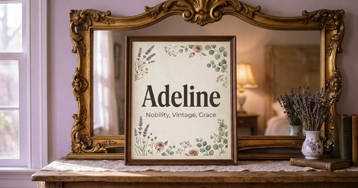 Adeline meaning themes: nobility, vintage, grace