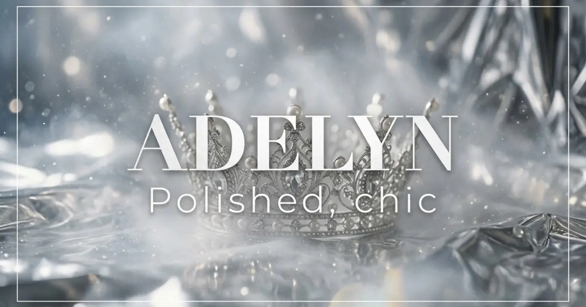 Adelyn name vibe: Polished, chic