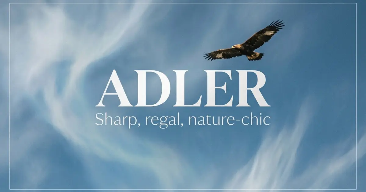 Adler name vibe: Sharp, regal, nature-chic