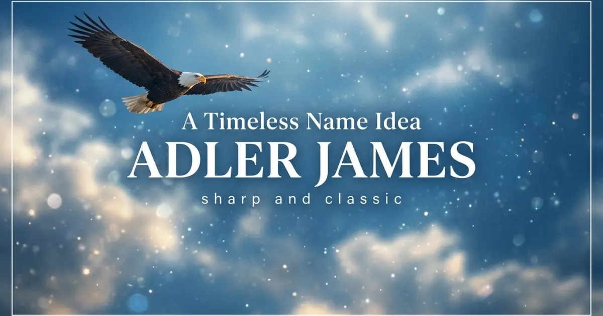 Middle name idea: Adler James - sharp and classic