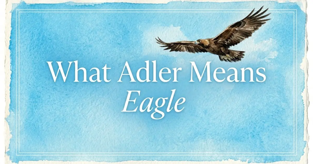 Adler name meaning Eagle
