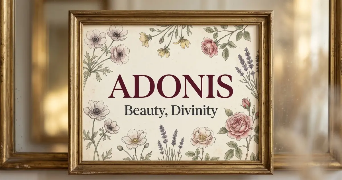 Adonis meaning themes: beauty, divinity