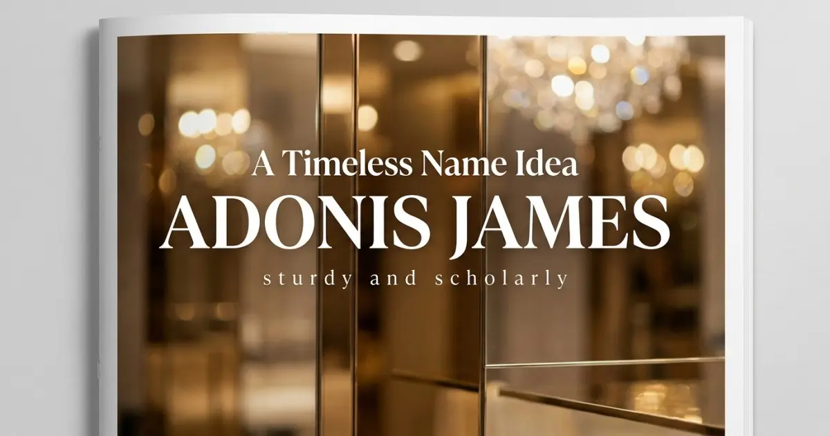 Middle name idea: Adonis James - sturdy and scholarly