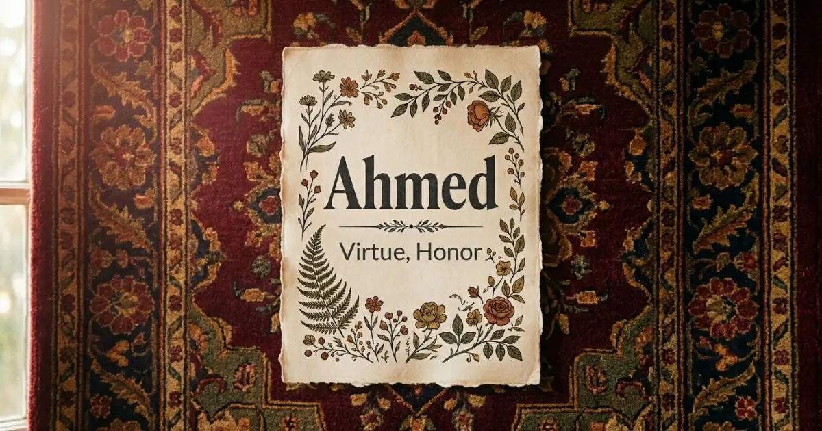 Ahmed meaning themes: virtue, honor