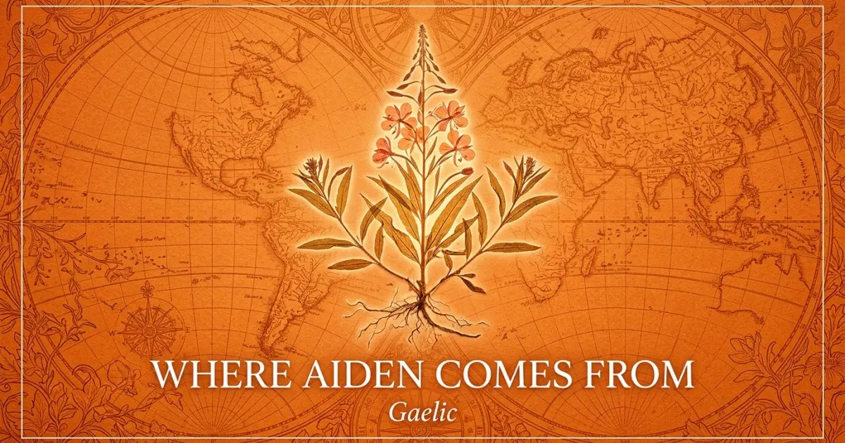 The name Aiden comes from: Gaelic