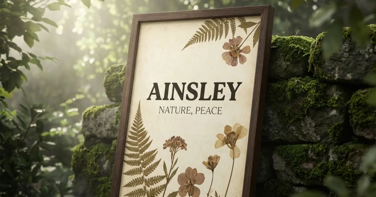 Ainsley meaning themes: nature, peace