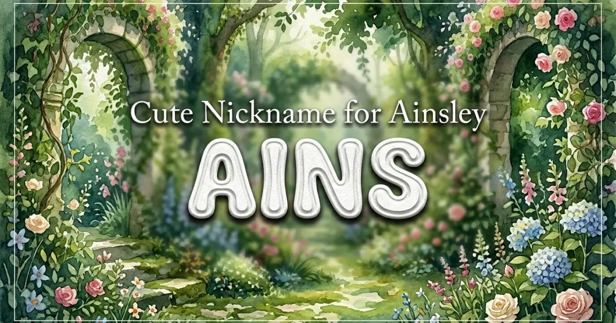 Cute nickname for Ainsley: Ains