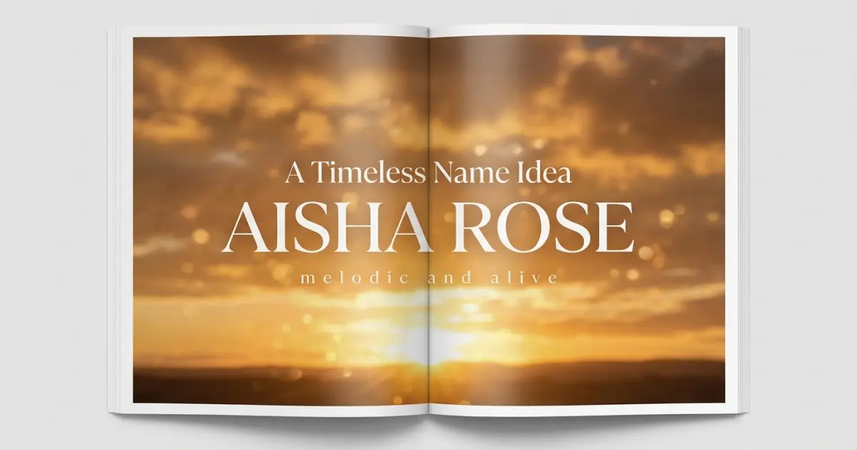 Middle name idea: Aisha Rose - melodic and alive