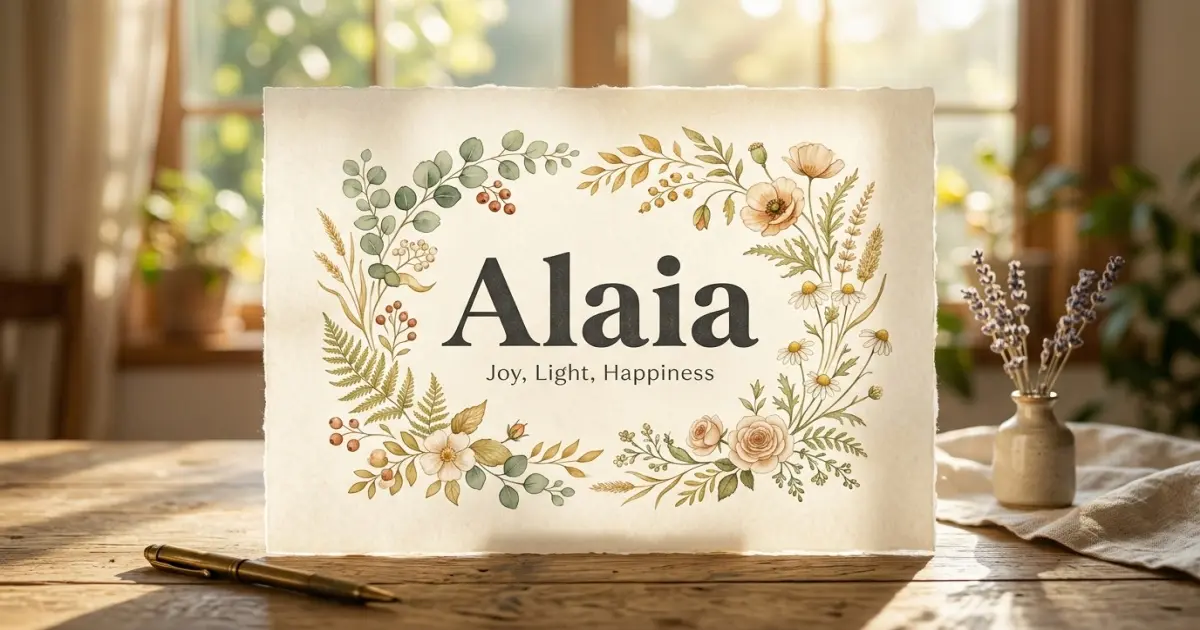Alaia meaning themes: joy, light, happiness