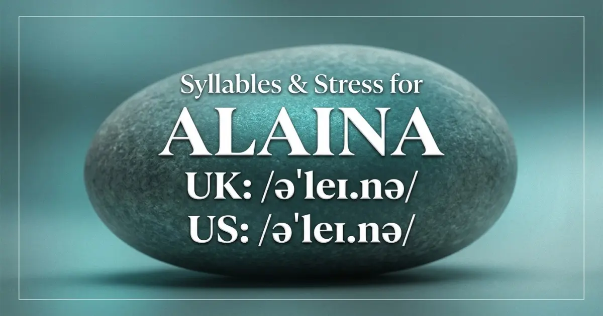 Alaina syllables, stress, and UK and US pronunciation