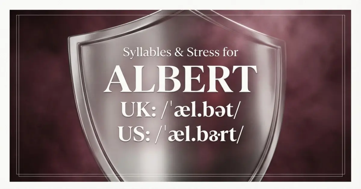 Albert syllables, stress, and UK and US pronunciation