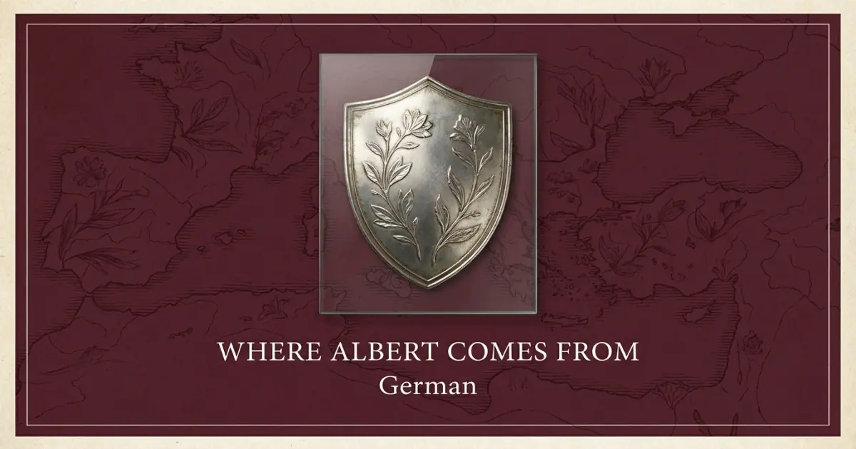 The name Albert comes from: German
