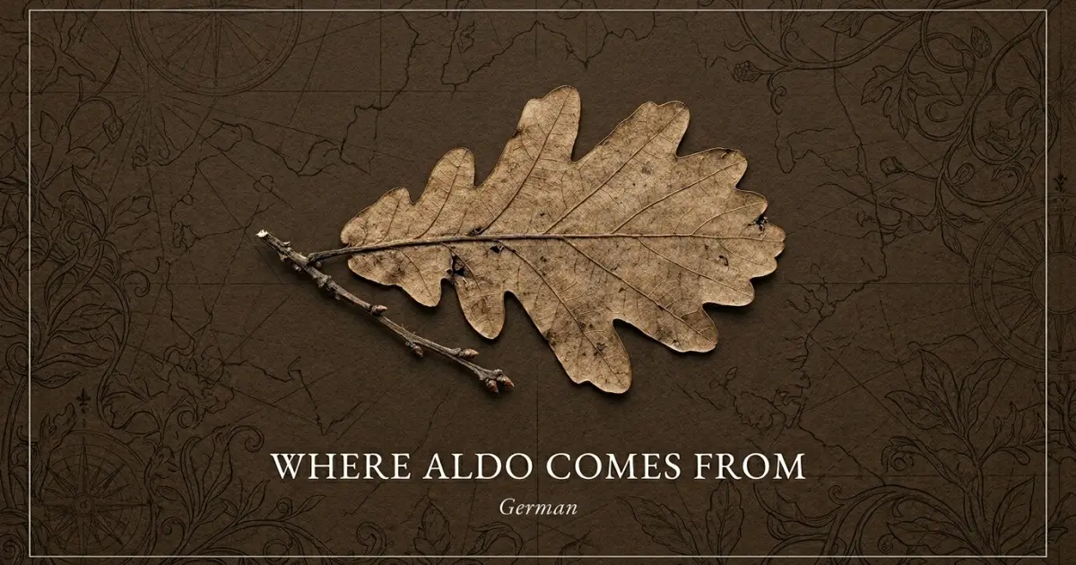 The name Aldo comes from: German