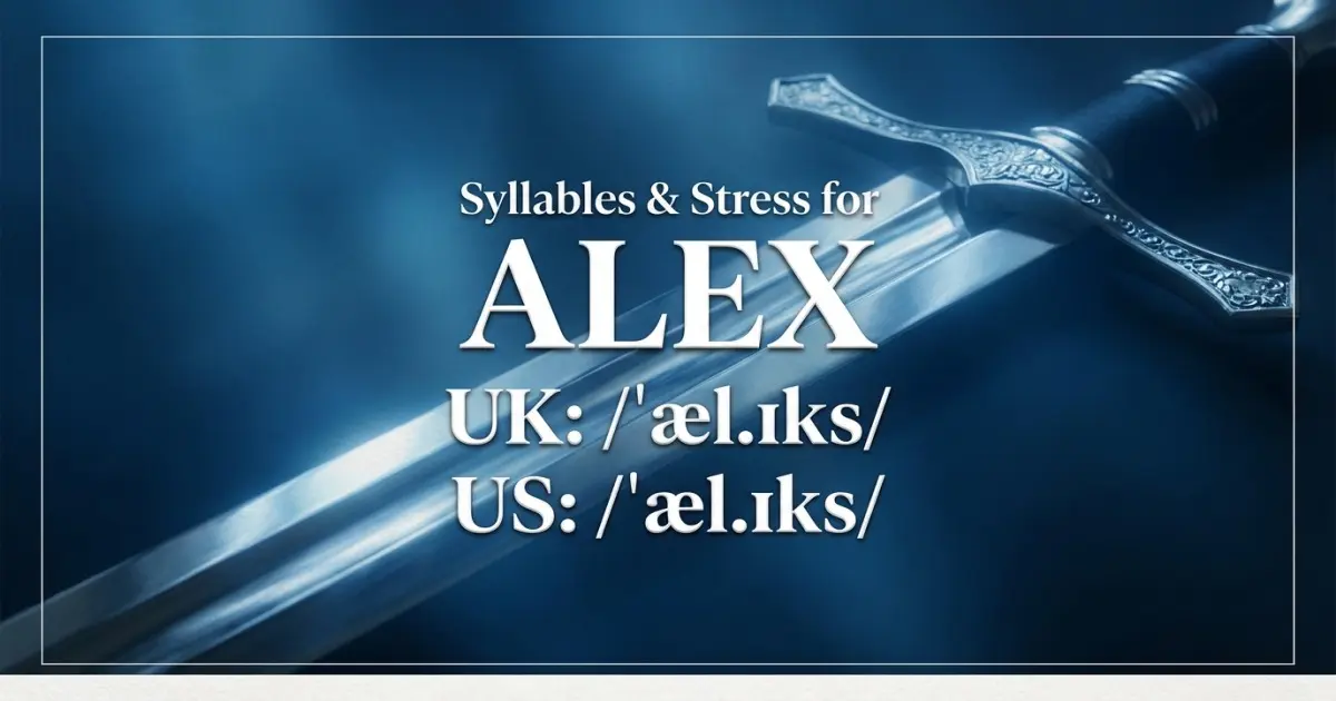 Alex Syllables Stress Pronunciation