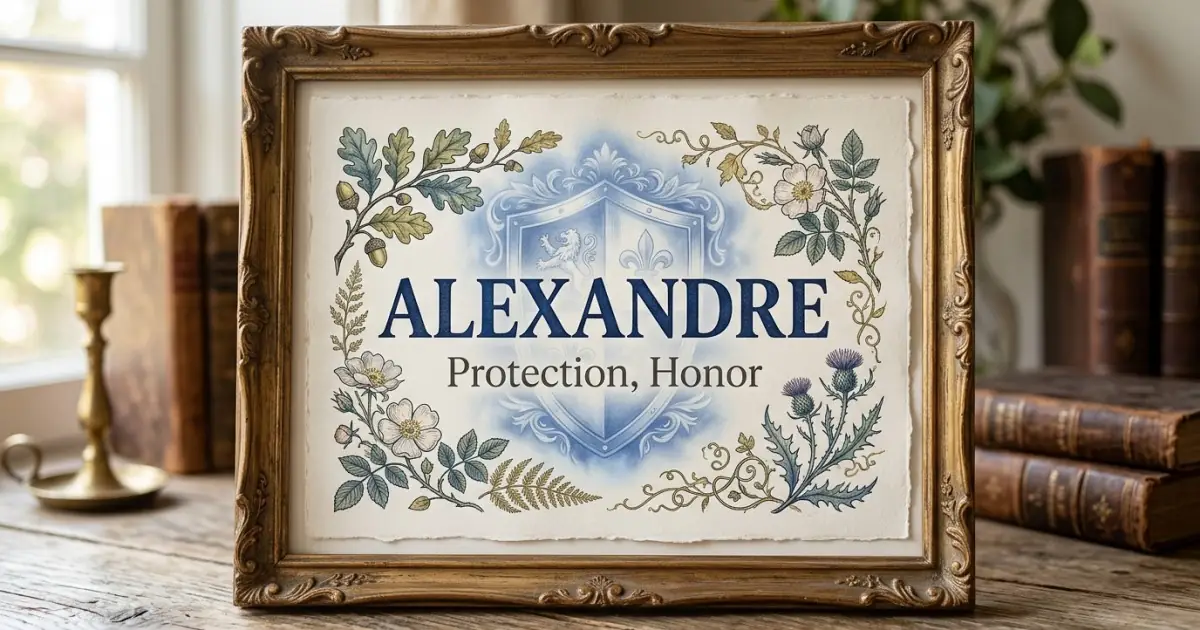 Alexandre meaning themes: protection, honor
