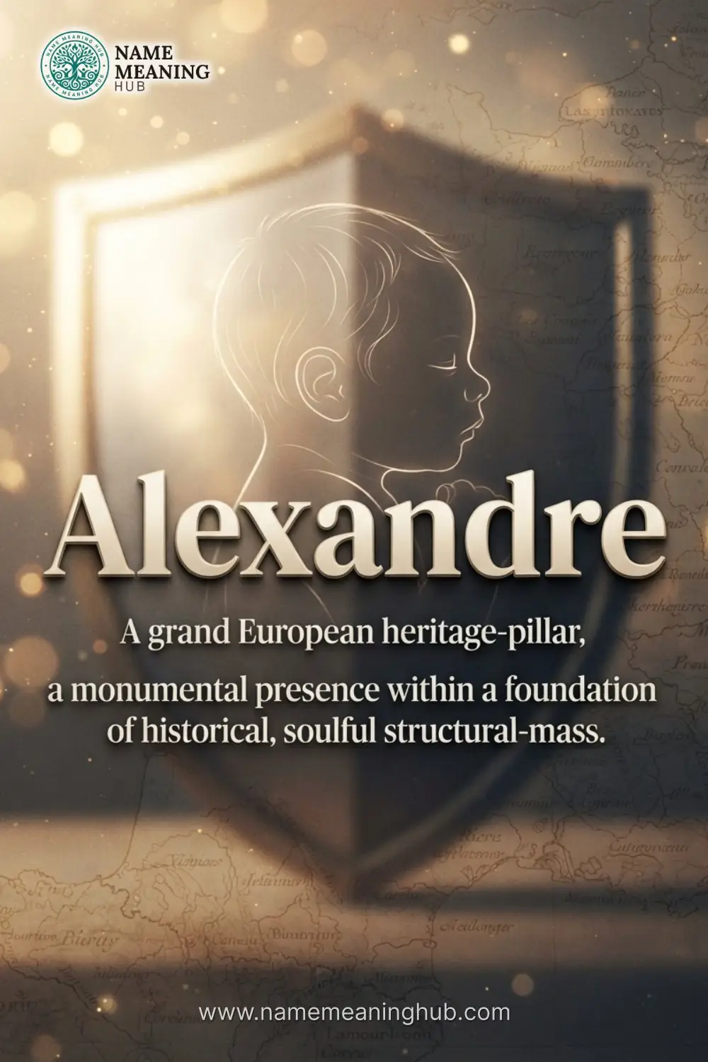 Meaning of the name Alexandre: A grand European heritage-pillar, carrying a monumental presence within a foundation of historical, soulful structural-mass.