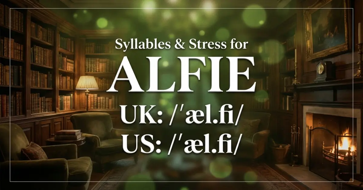 Alfie Syllables Stress Pronunciation