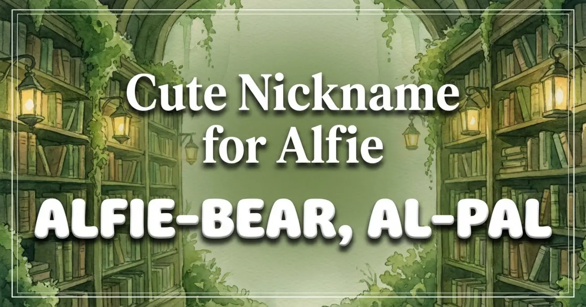 Cute Nickname For Alfie Idea