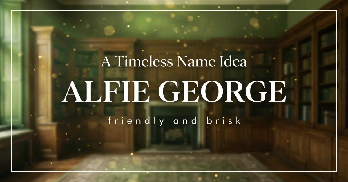 Timeless Middle Name Idea For Alfie