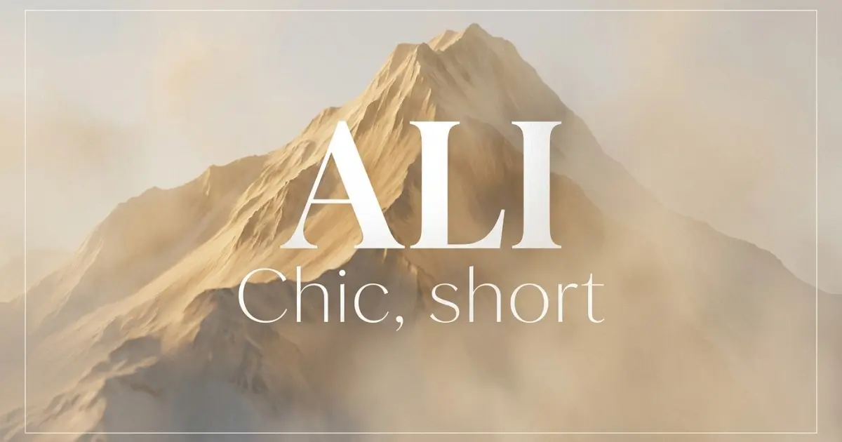 Ali name vibe: Chic, short