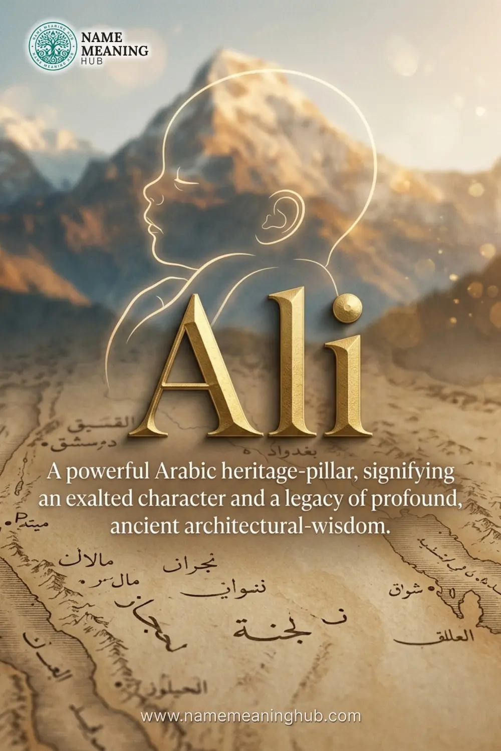Meaning of the name Ali: A powerful Arabic heritage-pillar, signifying an exalted character and a legacy of profound, ancient architectural-wisdom.