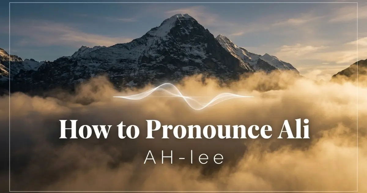 How to pronounce Ali