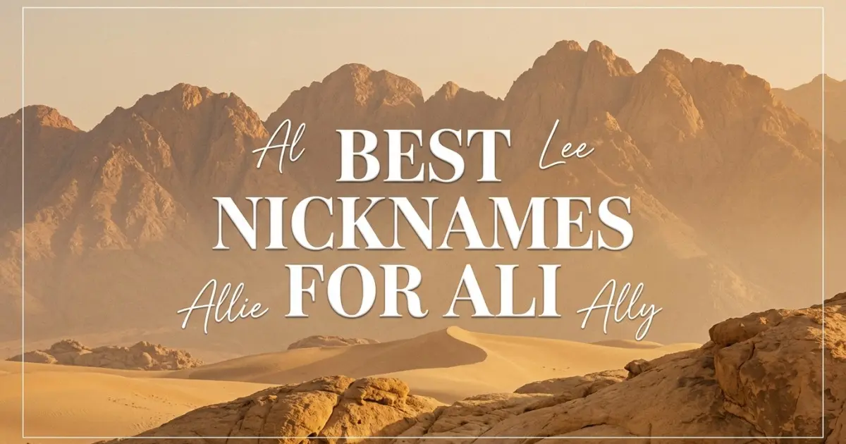Nicknames for Ali
