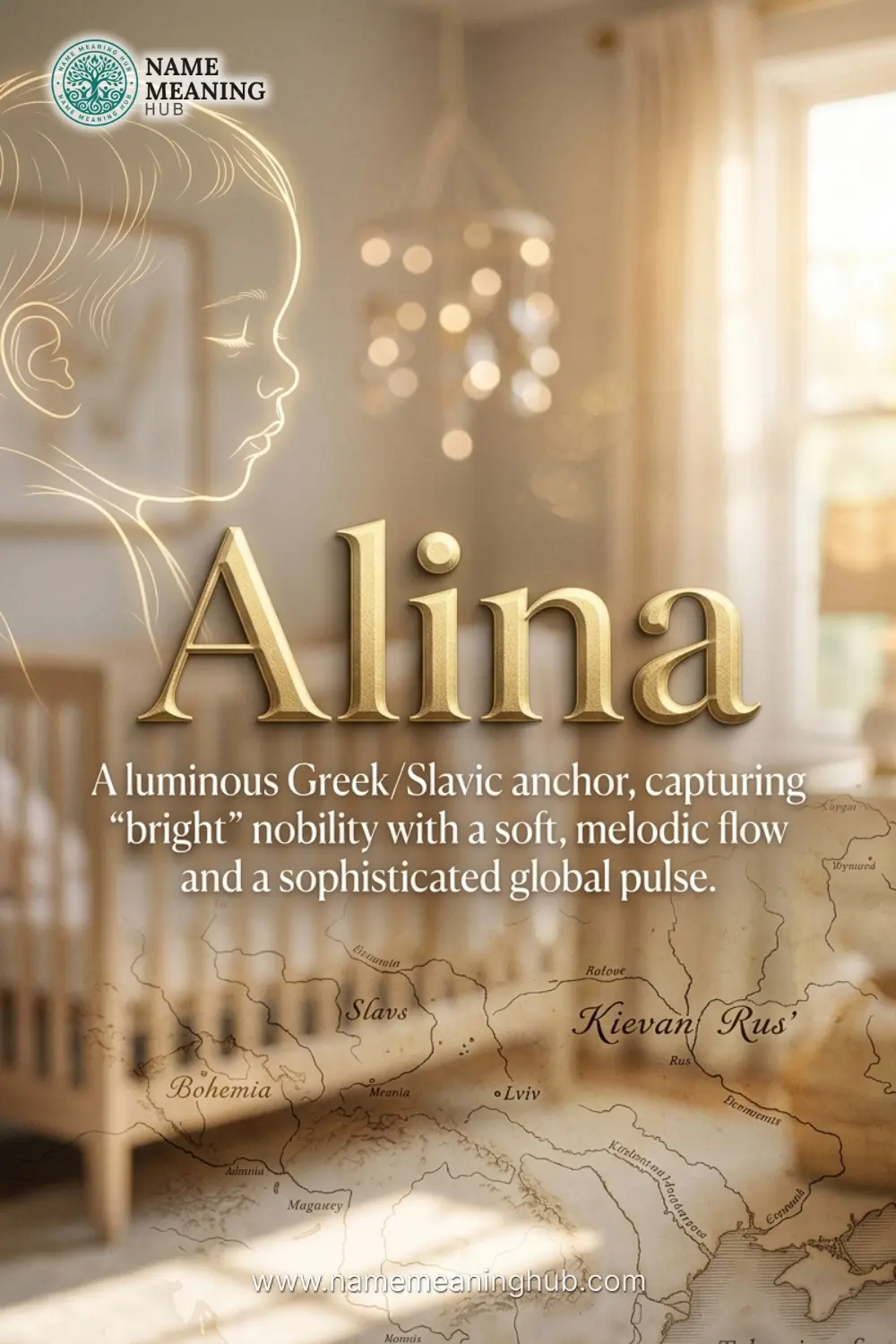 Meaning of the name Alina: A luminous Greek/Slavic anchor, capturing "bright" nobility with a soft, melodic flow and a sophisticated global pulse.