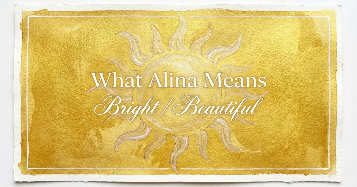 Alina name meaning Bright / Beautiful