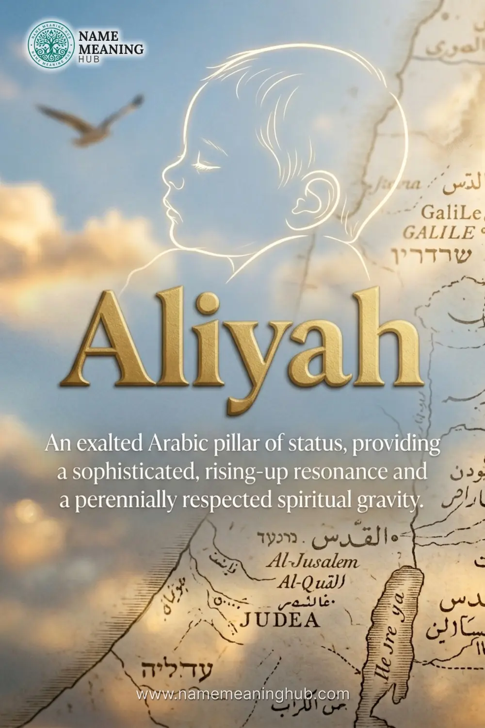 Meaning of the name Aliyah: An exalted Arabic pillar of status, providing a sophisticated, rising-up resonance and a perennially respected spiritual gravity.