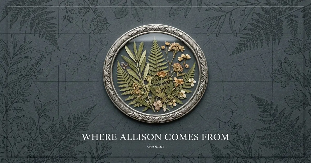 The name Allison comes from: German