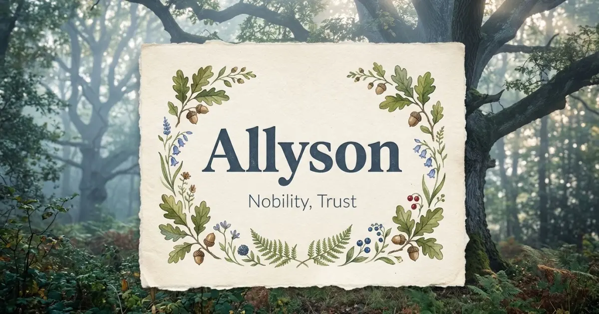 Allyson meaning themes: nobility, trust