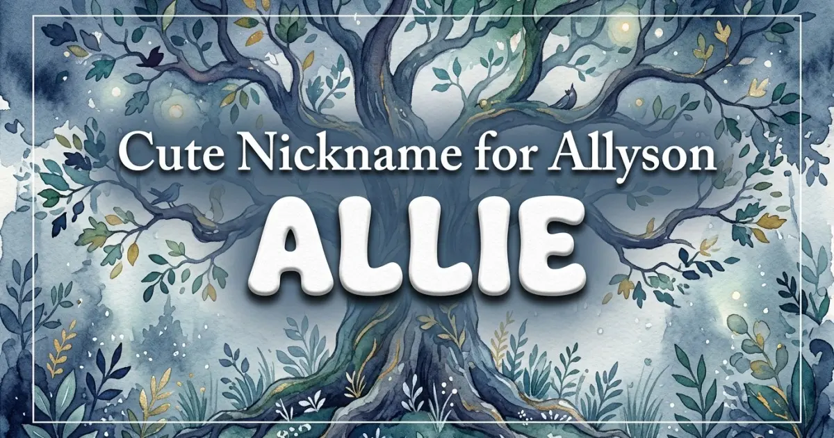 Cute nickname for Allyson: Allie