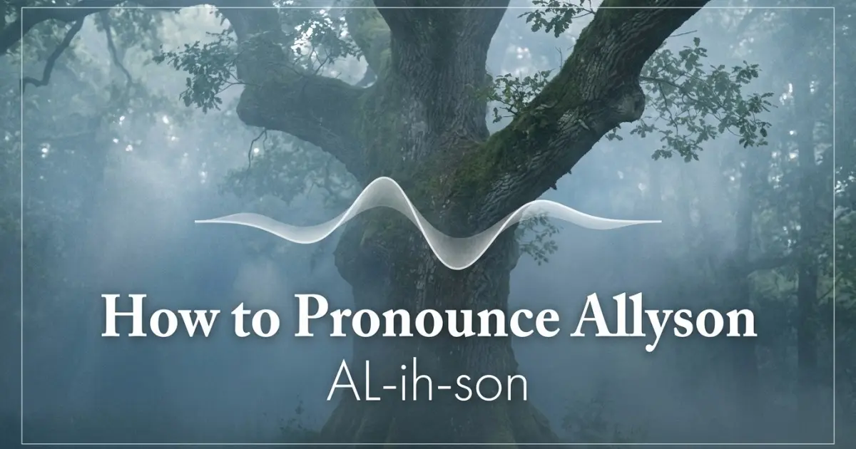 How to pronounce Allyson