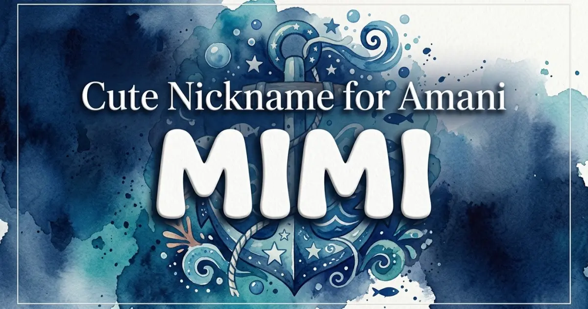 Cute nickname for Amani: Mimi