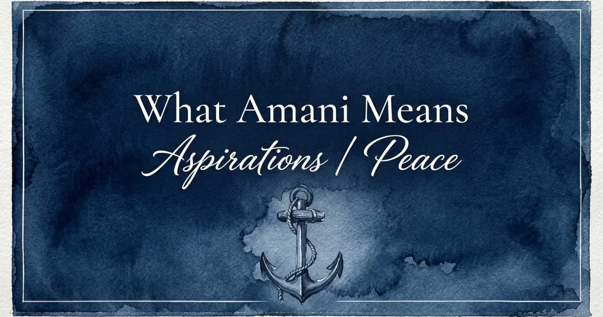 Amani name meaning Aspirations / Peace