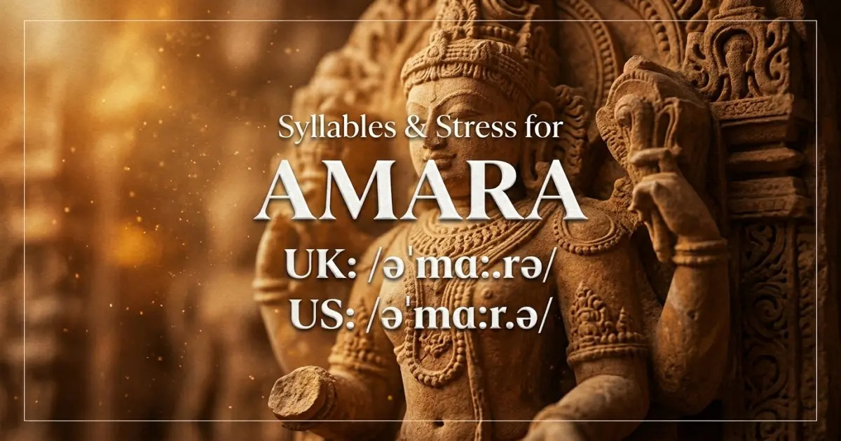 Amara Syllables Stress Pronunciation
