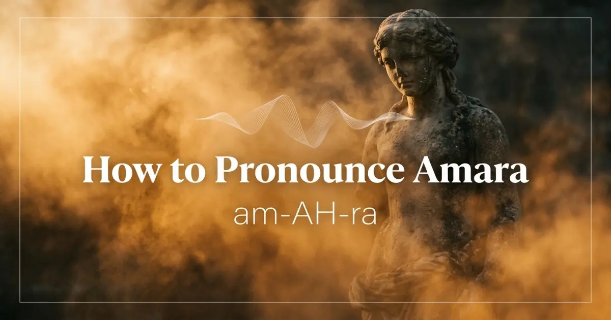 How to pronounce Amara