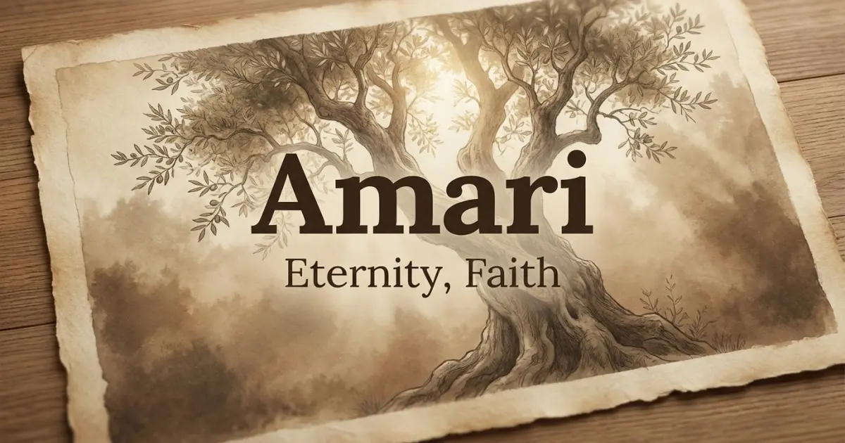 Amari meaning themes: eternity, faith